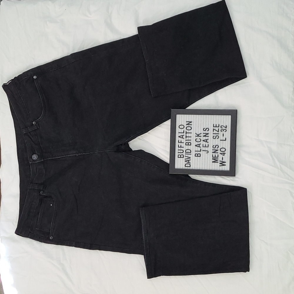 BUFFALO DAVID BITTON Mens Black Jeans 40X32